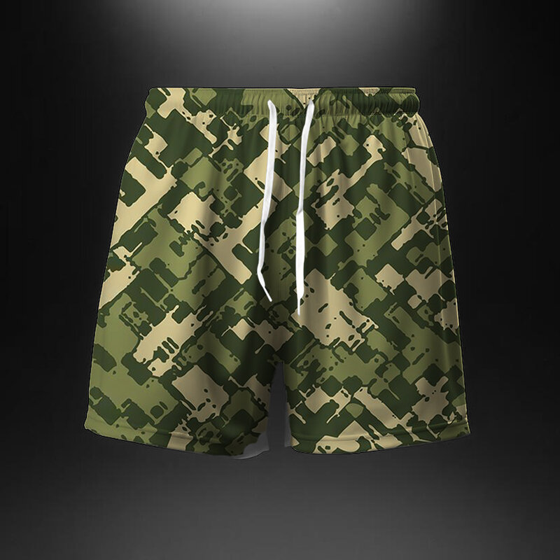 Summer New Men's Women's Summer Baggy plus size shorts Fitness training Fast Dry jogging Casual sports mesh camo shorts