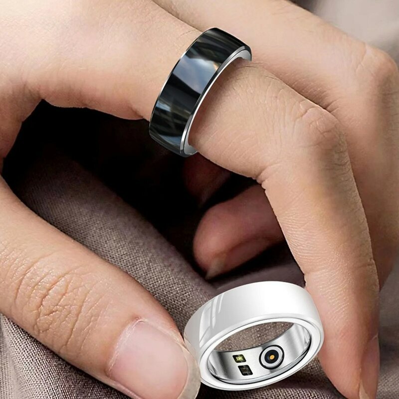 Monitor kesehatan keramik Nano, cincin pintar multi-fungsi Monitor oksigen darah tidur gelang kesehatan tahan air pria wanita