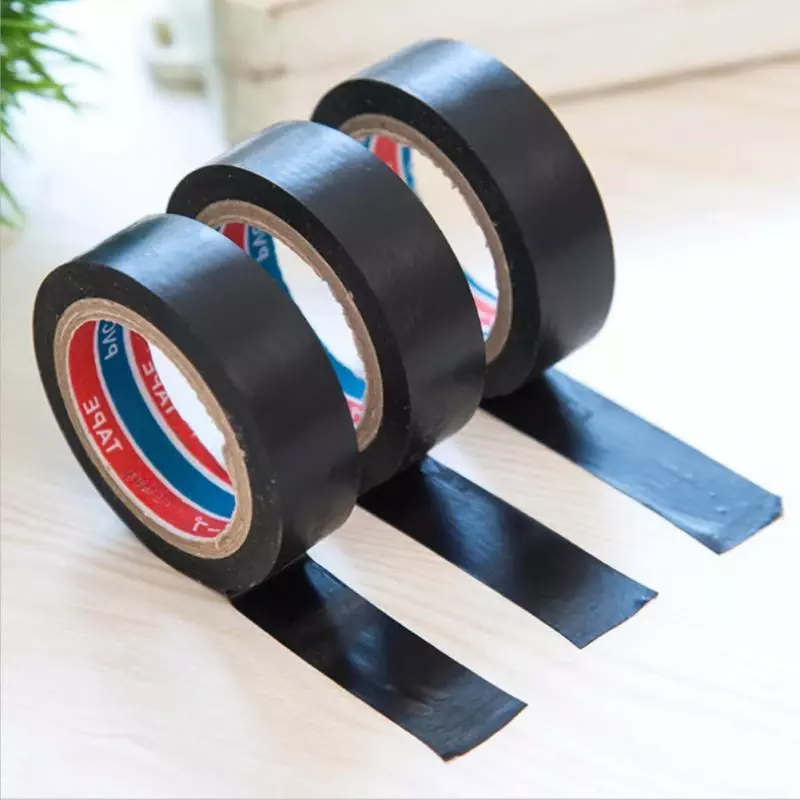 Black Electrical Tape Waterproof High-viscosity PVC Electrical Insulation Tape Automotive Wiring Harness Vinyl Tape 16MMX15M