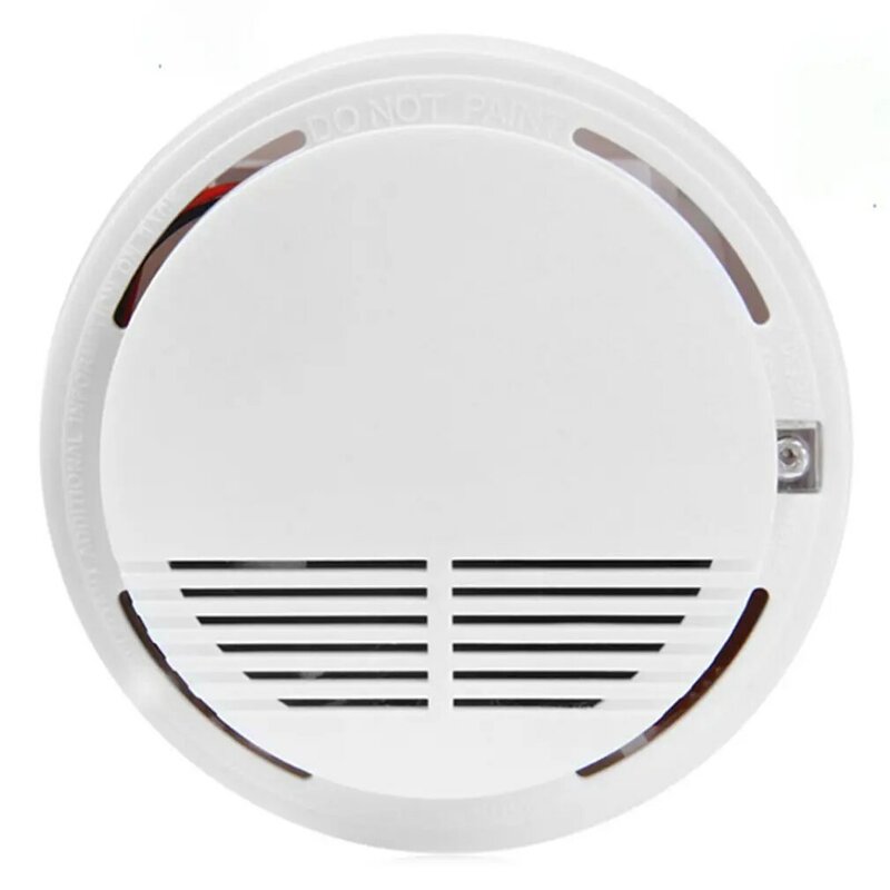 Detektor asap Alarm, pendeteksi asap sensitif fotoelektrik, Sensor api independen untuk rumah kantor toko rumah 1 buah