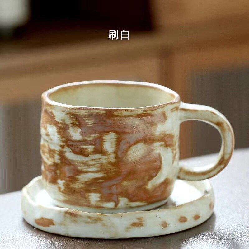 Керамическая кофейная чашка в стиле ретро, чашки для завтрака, керамические кружки, Роскошная Посуда для послеобеденного чая, кружка