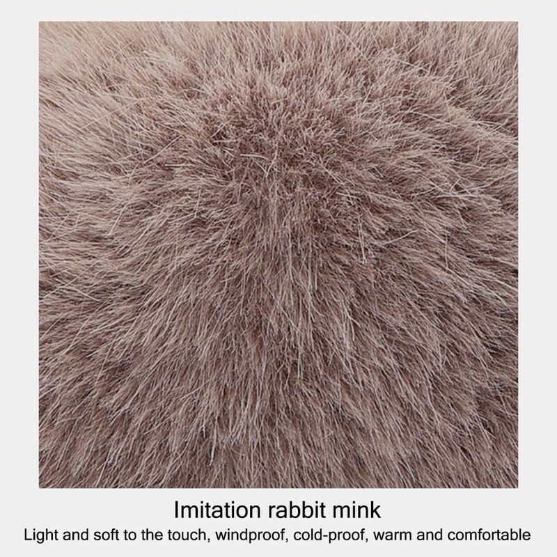 Orejeras de piel de conejo de imitación para mujer y hombre, cubiertas suaves y esponjosas para las orejas, calentadores de orejas para invierno