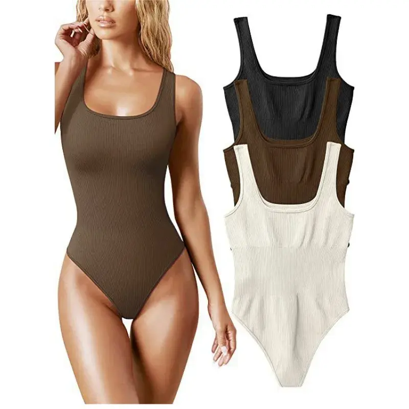 Women's Sexy Solid Short Sleeve Crew Neck High Waist Bodycon Jumpsuit Short Onesies Rompers Yoga Workout Gym Jumpsuits Bodysuit