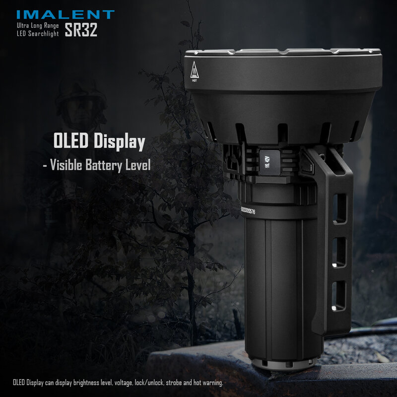 IMALENT-linterna de alta potencia SR32, reflector profesional recargable de 120000 lúmenes, con 32 piezas Cree XHP50.3 Hi Led