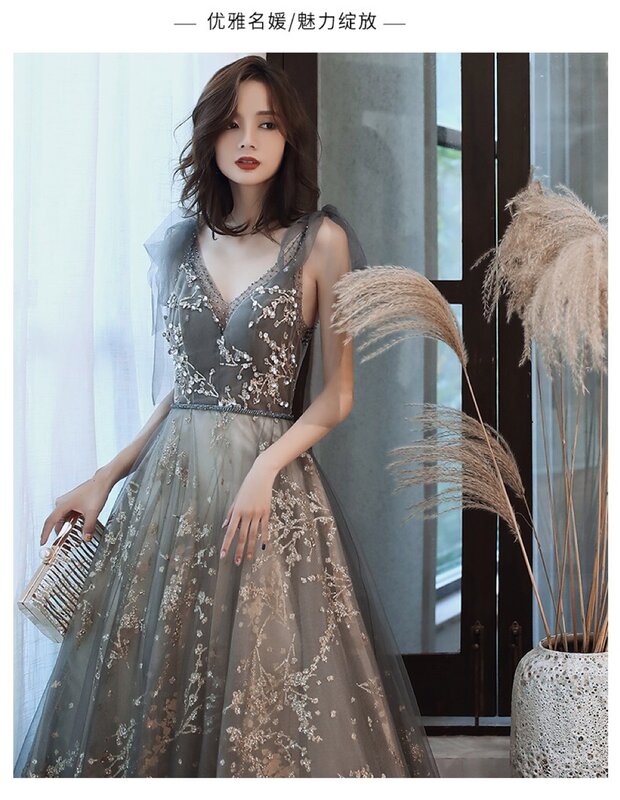 Женское длинное вечернее платье, элегантное роскошное платье для выпускного вечера или свадьбы, бальное платье для торжественных торжеств и особых мероприятий, 2023