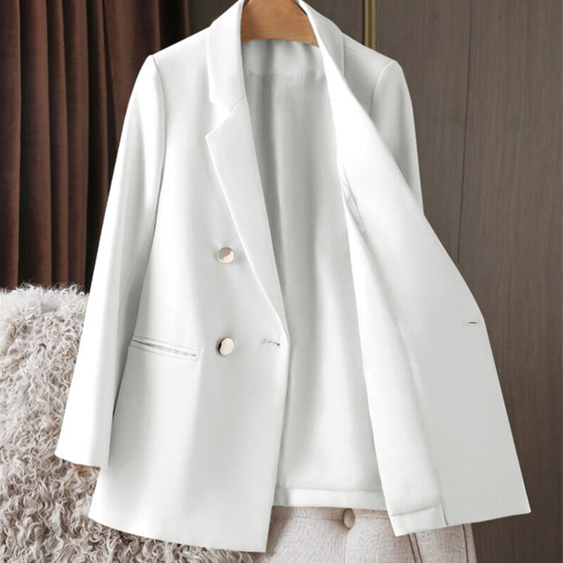 Veste Slim Solide pour Femme, Manteau de Grande Taille, Adapté au Shopping, Collection Automne