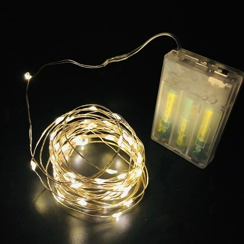 Hot 2M 3M 5M 10M Copper Wire LED String lights Holiday lighting Fairy Garland For Christmas Tree Wedding Party Decoration