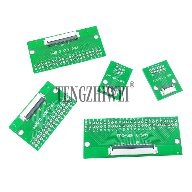 FPC adapter board 6P 10P 12P 30P 40P 50P Front insert and back press up and down 0.5MM seat son 2.54DIP test board