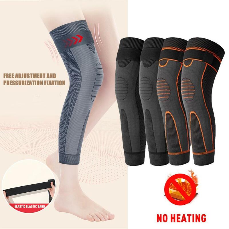1 par esporte joelheira homem pressurizado elástico joelheiras brace suporte de fitness inverno vôlei basquete leggings protetor d0w7