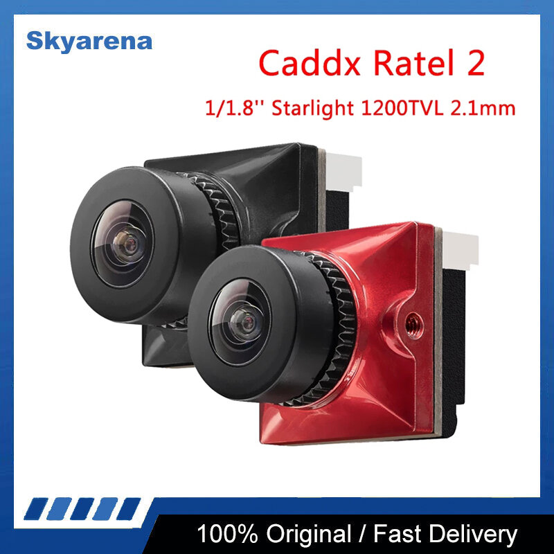Caddx Ratel 2 Baby Ratel 2 1/1 2.8, 1200TVL Starlight ขนาด2.1มม. NTSC 4:3 16:9สลับได้ Super WDR FPV Micro กล้อง FPV โดรน