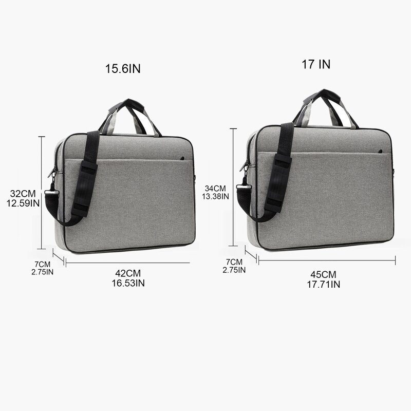 กระเป๋าแล็ปท็อป 15.6 17 นิ้วสำหรับเคสพร้อมสายคล้องไหล่กระเป๋าถือกระเป๋าเอกสาร