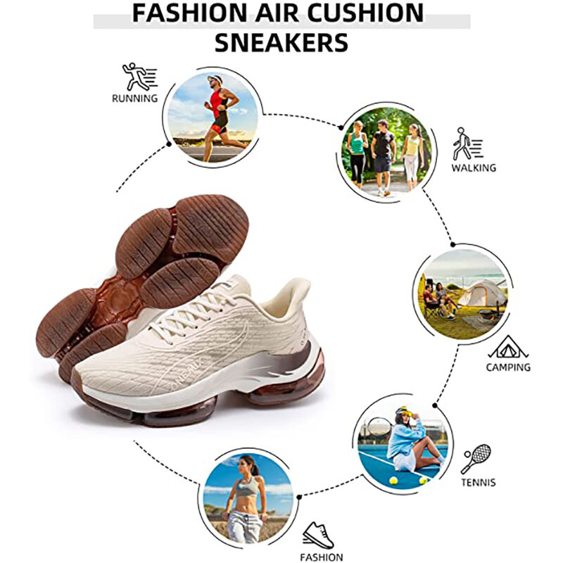 ONEMIX sepatu bantalan udara 2023, sneaker latihan lari profesional maraton Pria