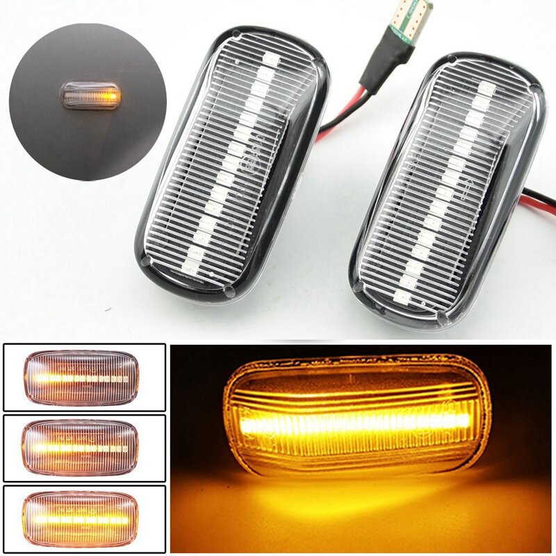 LED Dinâmico Side Marker Signal Light, Turn Lâmpada para Honda Accord, Civic, Acura, CR-V, Fit, Jazz, Odyssey, Branco e Preto, 4pcs