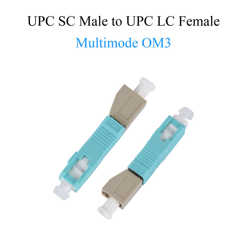 1 pces fibra óptica apc/upc sc macho para upc lc/st fêmea adaptador multimodo om3 conversor híbrido conector