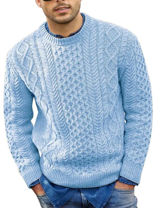 Sweter męski jesienny i zimowy nowy Trend w modzie sweter w dużym rozmiarze na co dzień