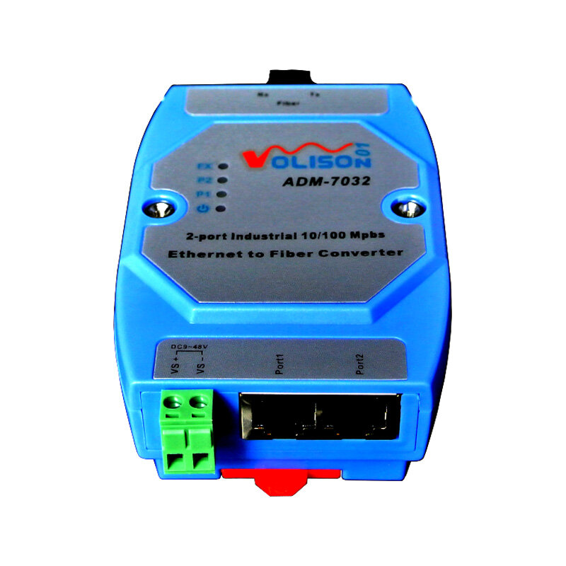 Transceptor de fibra óptica, convertidor fotoeléctrico, riel guía, ADM-7032 SC SC1 FC Industrial 1 óptico 2