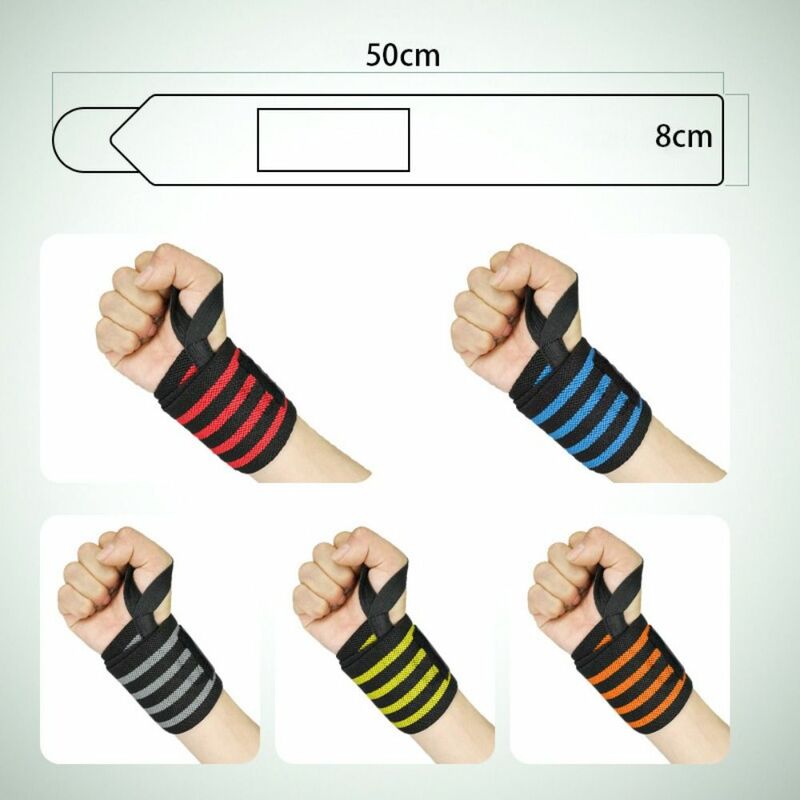 1 para podnoszeniu ciężarów opaski na rękę trening gimnastyczny paski klamrowe opaski na nadgarstek z bandaż sportowy trójboju siłowego