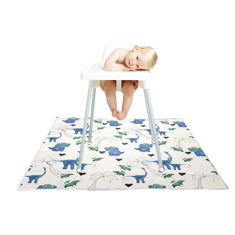 Tappetino per seggiolone per bambini tappetino antiscivolo per soggiorno strisciante tappetino per arrampicata per bambini tappetino da tavolo tappetino impermeabile addensato a doppio uso