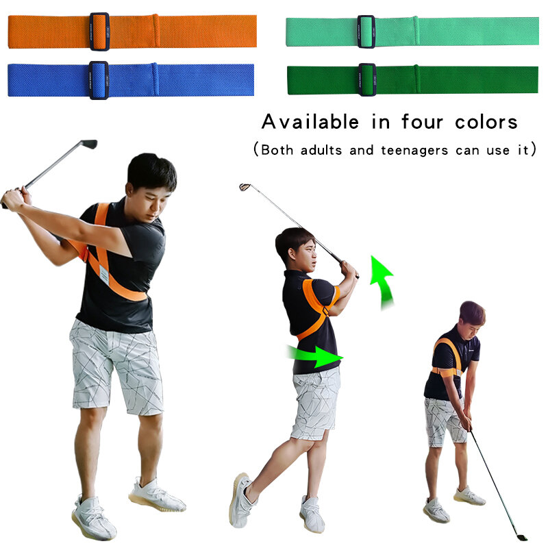 Ayuda de entrenamiento de Swing de Golf para hombres y mujeres, correa de Swing de Golf para adolescentes, corrección de postura, suministros de práctica