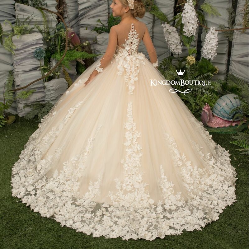 FATAPAESe  Princess Luscious Tulle Skirt with Upon Layers of Horsehair Braid Embroidered Vines  Covered Buttons for Closure