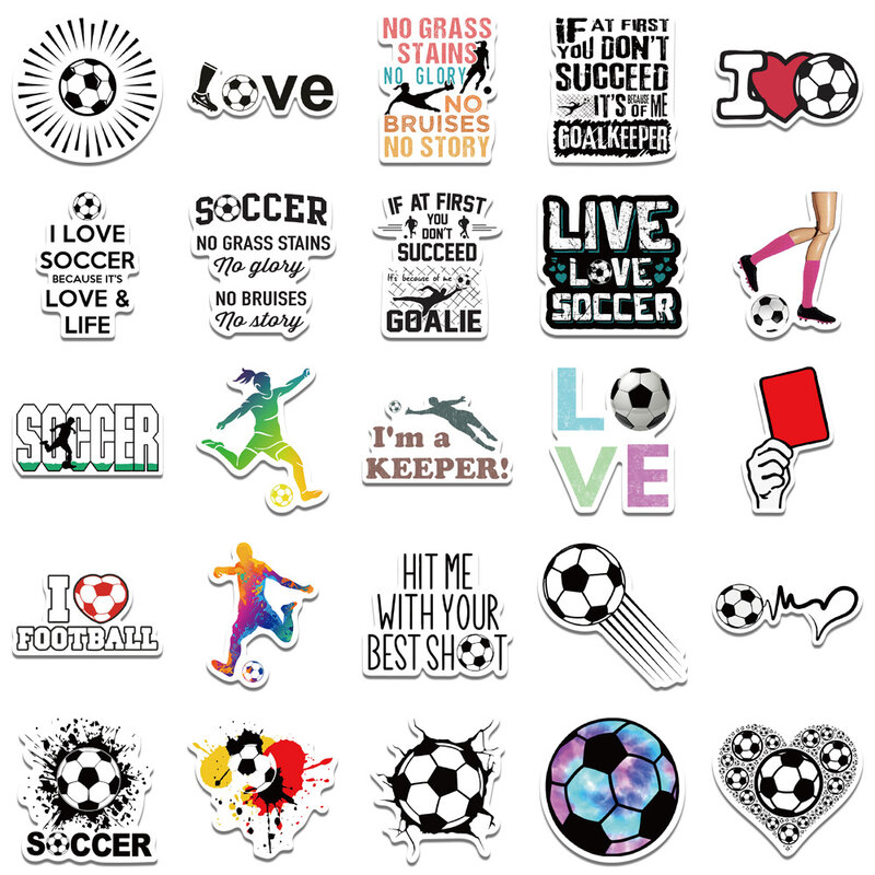 10/30/50Pcs Cartoon Basketball Graffiti Stickers Suitcases Laptops Mobile Phone Water Cup Football Fans Decorative Stickers