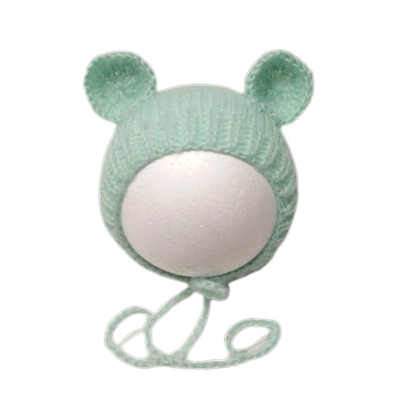Topi Mohair Bayi Baru Lahir Topi Cantik Alat Peraga Fotografi Bayi untuk Hadiah Anak Laki-laki Perempuan