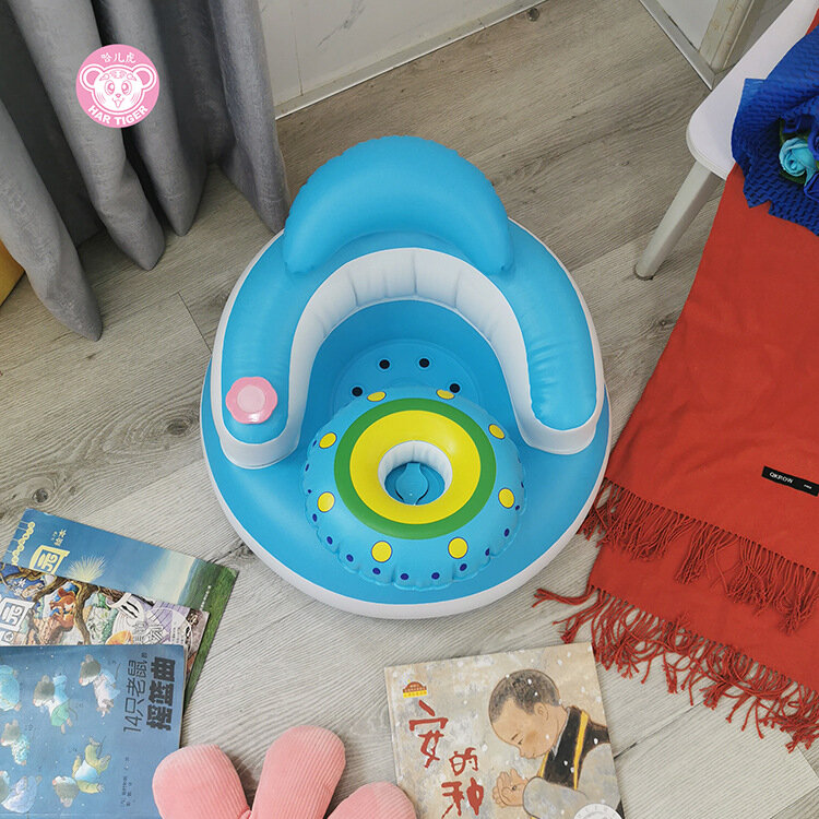 PVC Inflatable Baby Learning Chair Baby Sofa Bath Stool Children's Dining Chair Training Learning Seat Inflatable Toys
