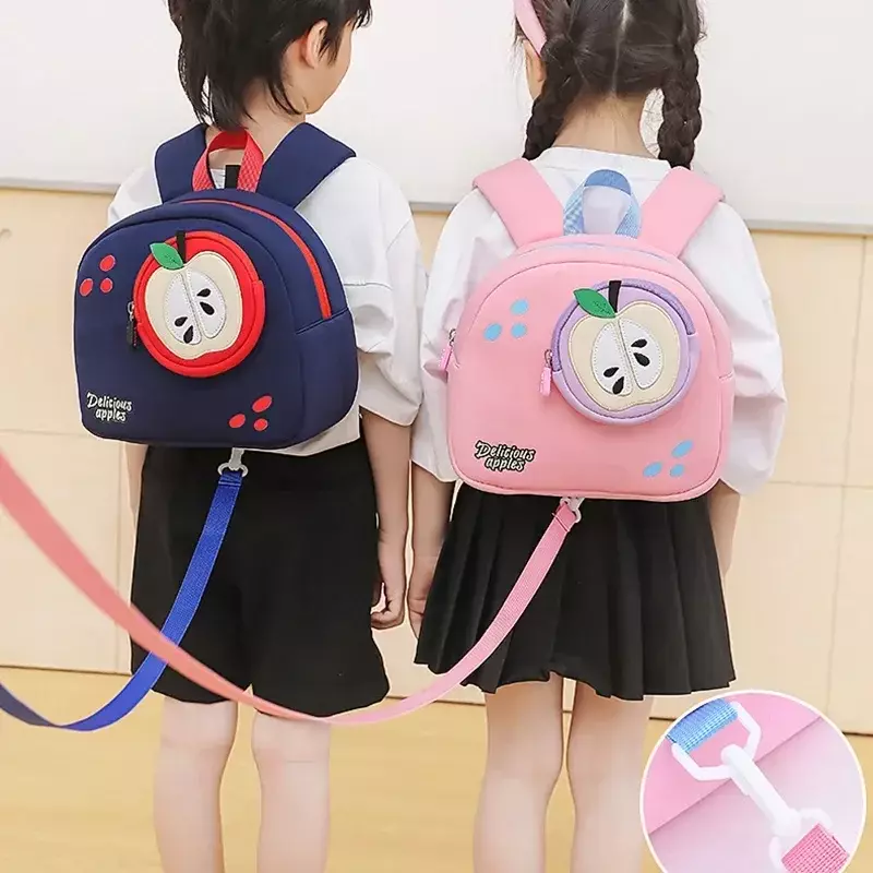 Kreskówkowe torebki szkolne z jabłkami Kawaii plecak dla dziewczynek chłopca plecaki szkolne dla dzieci torba dziecięca Mochila Infantil