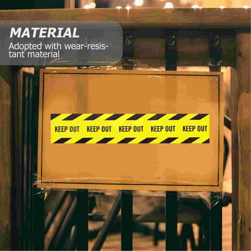 1 Roll Keep Out Safety Tape Safe Self Adhesive Sticker Warning Tape Masking Tape Safety Stripes Tape for Walls Floors