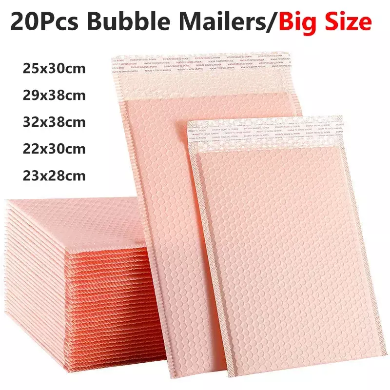 20 Stuks Bubble Mailers Bubble Opgevuld Mailing Enveloppen Mailer Poly Voor Verpakking Zelfzegel Verzendzak Bubble Opvulling Groot Formaat
