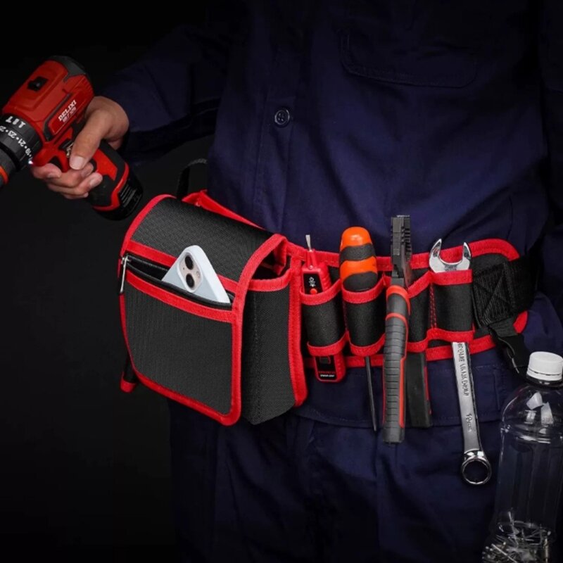 ceinture multifonctionnel, ceinture à outils Portable en tissu Oxford avec poches, organisateurs rangement d'outils