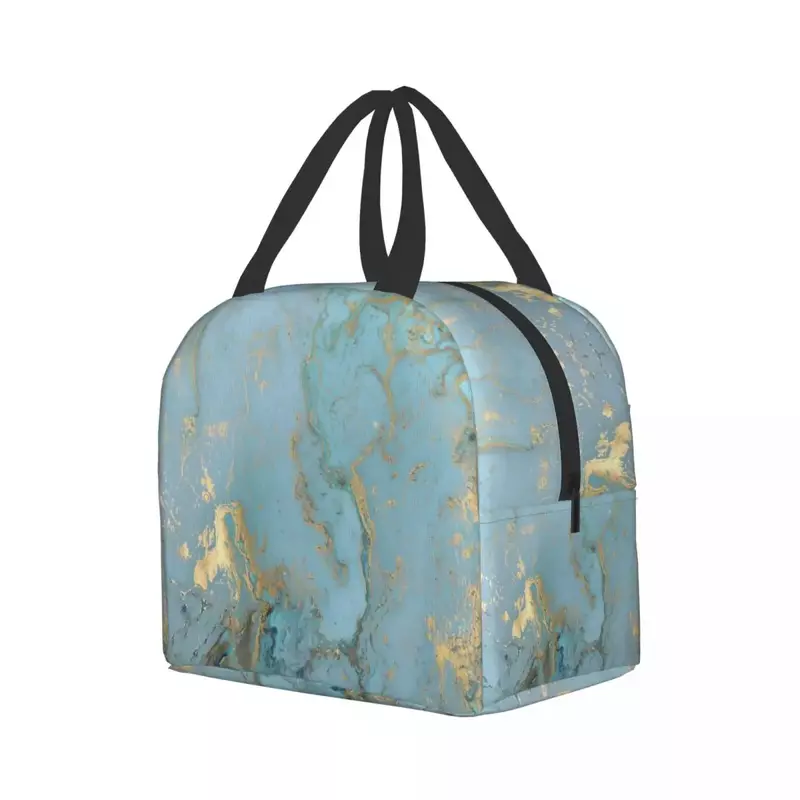 Marmor Design Textur abstrakte Muster isoliert Mittagessen Einkaufstasche Frauen moderne geometrische Geometrie Wärme kühler Lebensmittel Lunchbox