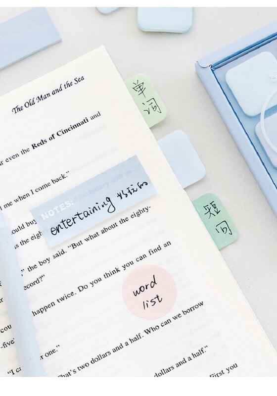 Mini Sticky Notes Set Faint Secret 210 Sheets 7 Color Memo Pad Adhesive Label Diary Planner Stickers Office School