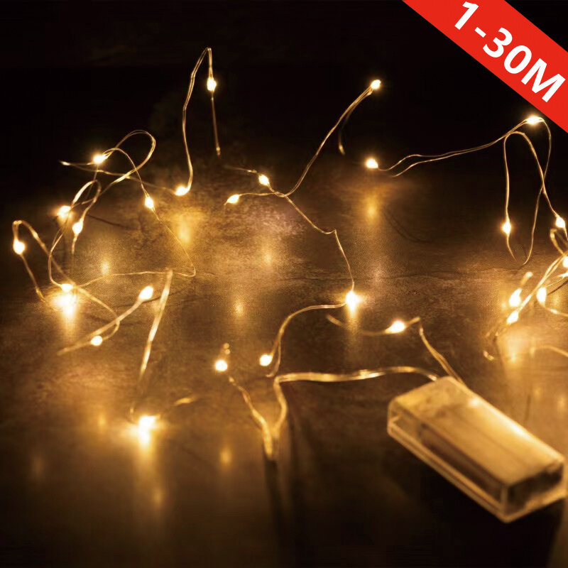 크리스마스 요정 조명 300 LED 구리 와이어 스트링 조명, 축제 화환 램프, 웨딩 파티 생일 홈 실내 장식