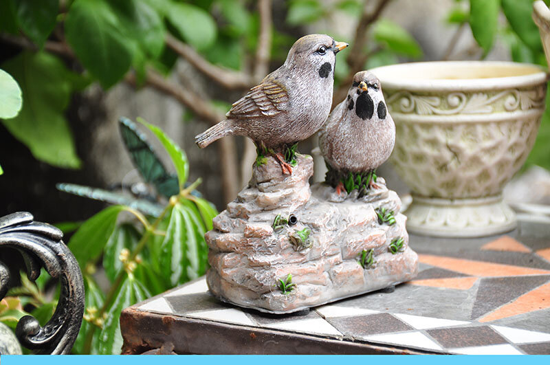 Animais eletrônicos elétrica voice-controlled aves estatuetas casa jardim terraço pátio diversão ornamentos decorações