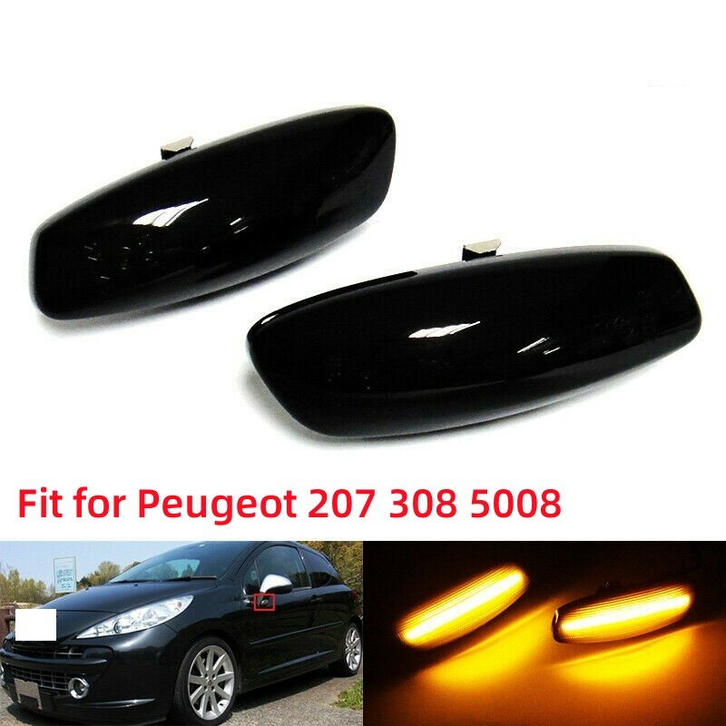 1คู่รถ LED Side Marker ไฟเลี้ยวสัญญาณ Repeater ตัวบ่งชี้สำหรับ Suzuki Swift/VOLVO/Subaru Impreza/MAZDA/Peugeot