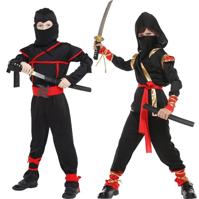 Fantasia Ninja Deluxe com máscara infantil, roupa de carnaval, ideias para meninos, vestido de festa, vestido infantil extravagante, presentes