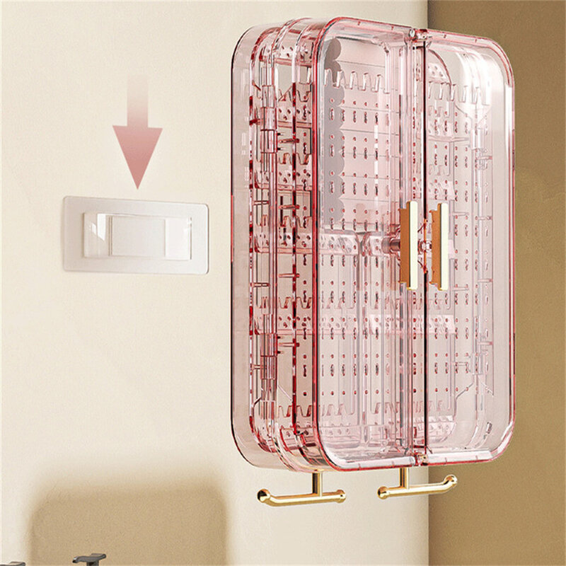Magnetic Attraction Bedrooms Wall Mount Earring Holder Transparent Visible Jewelry Accessories Shelf Storage Display Stand