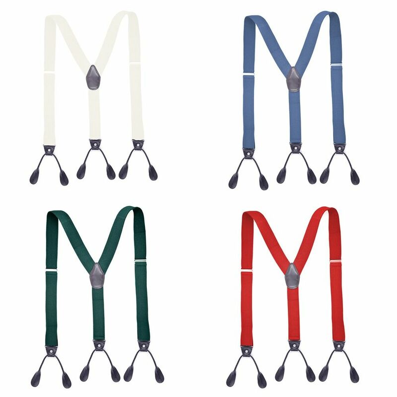 Винтажные кожаные эластичные подтяжки Y-образной формы с регулируемым ремешком