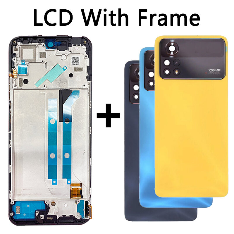 Test For Xiaomi Poco X4 Pro 5G 2201116PG LCD With Touch Screen Digitizer Assembly For Poco X4Pro 5G LCD Replacement Parts