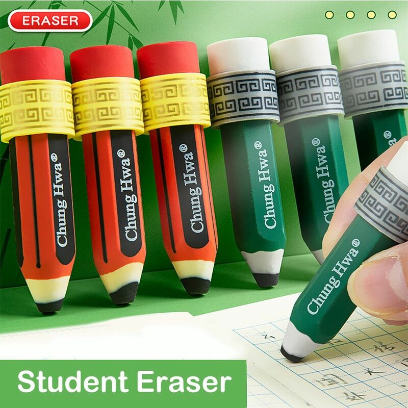 Less Rubber Debris Pencil Wiping Eraser Writing Drawing Pencil Shape Student Eraser Handwriting Good Flexibility