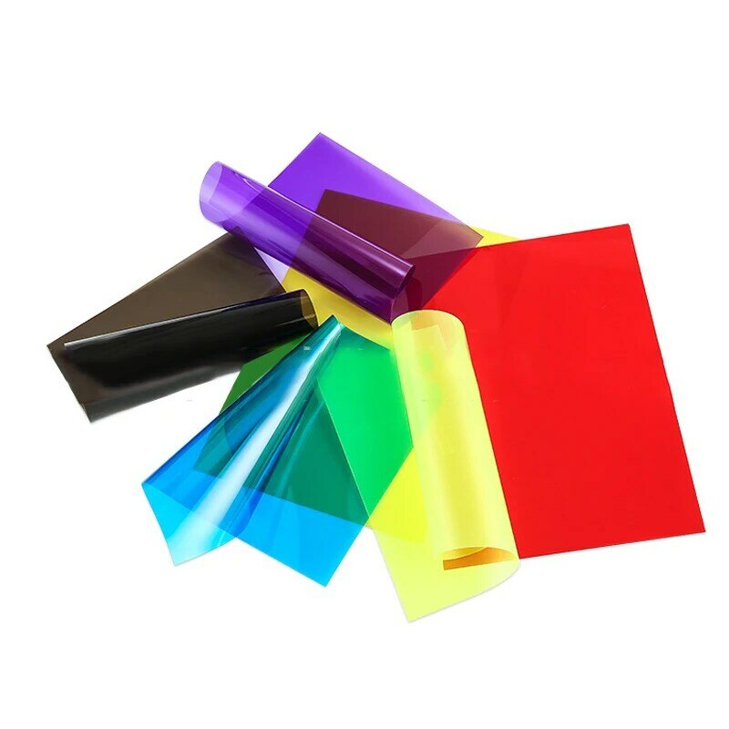 A4 Flexible Pvc Plastic Sheet Thin 0.3mm With Film 10 Color Transparent Building Model Handmade Matte Material Window Film