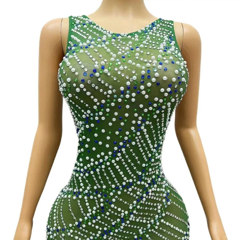 Сексуальные прозрачные женские коктейльные платья для торжественных случаев зеленые бриллиантовые черные длинные платья для выпускного вечера 2024 для дня рождения