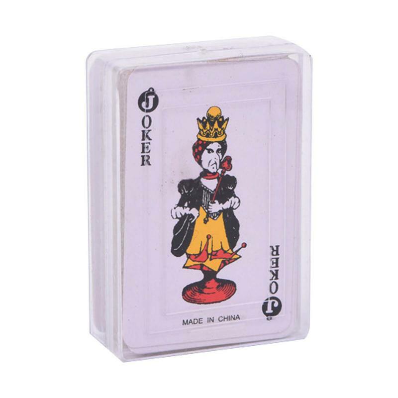 Miniatur kartu bermain portabel Mini kartu bermain kecil dek kartu hadiah pesta baru untuk anak perempuan dan anak laki-laki dekorasi pesta