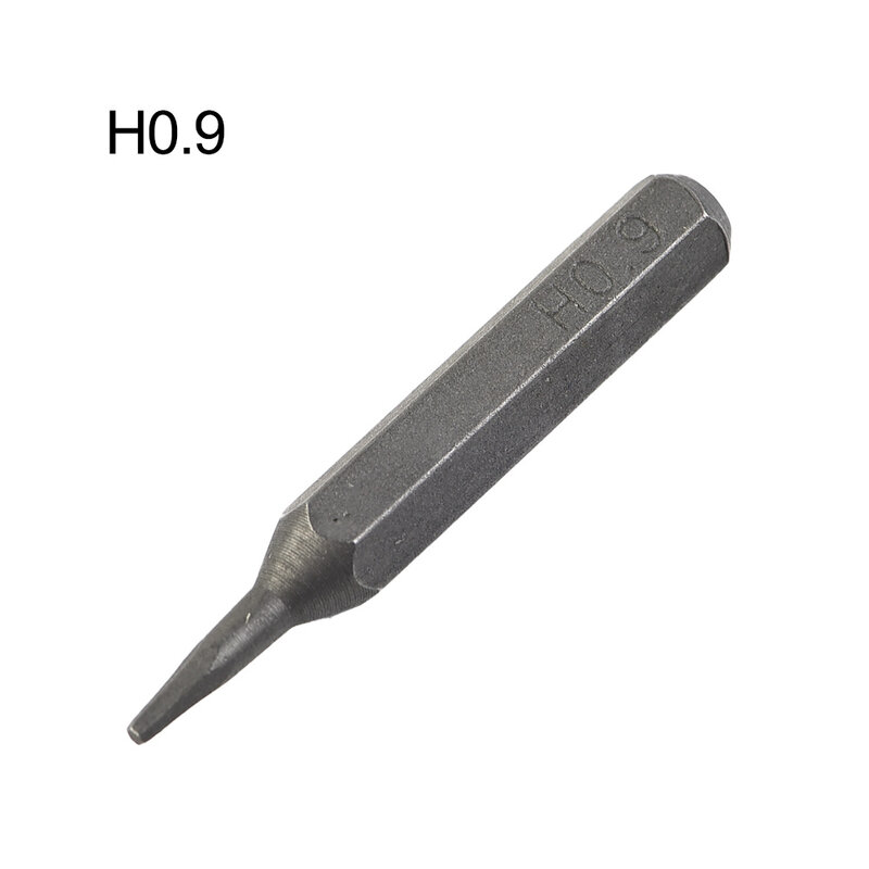 Bocados pequenos da chave de fenda sextavada, H4 × 28mm, H0.7, H0.9, H1.5, H3, H4, 4mm, haste