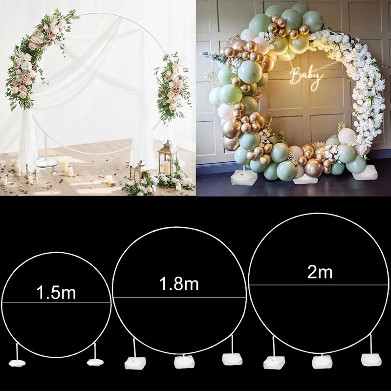 Arco de plástico para globos, soporte de fondo artesanal, columna circular, Base para Baby Shower, cumpleaños, boda, decoración de fiesta, despedida de soltera