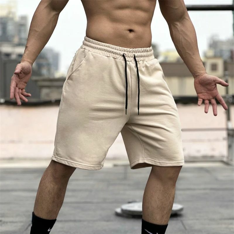 Summer new streetwear trend Casual men's shorts Fashion bump logo design Casual quarter pants Cotton loose sports men
