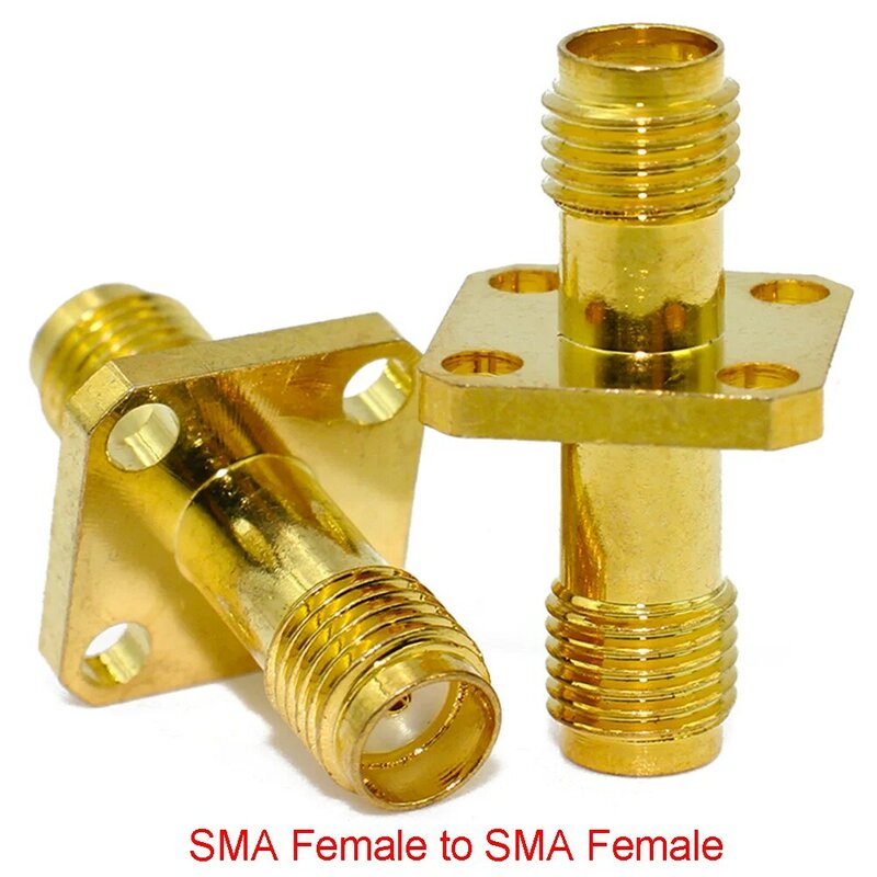 موصل محول اقناع لاسلكي مستقيم ، قابس ذكر ومقبس أنثى ، زلق ، SMA إلى SMA إلى SMA/من SMA إلى SMA