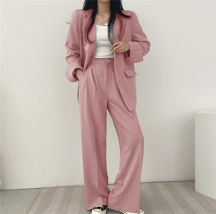 2024 Fashion Pant Sets Womens 2 Piece Autumn Winter Office Lady Long Sleeve Blazer Women Outerwears Coats Two Piece Set Outfit
