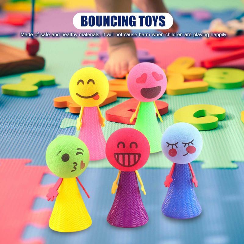 Springen Popper Launchers bunte Cartoon Frühling springende Puppen für Kinder Party bevorzugte Jungen Mädchen Kinder Spielzeug